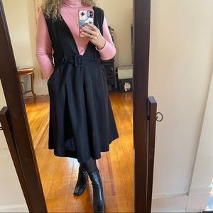 NWT Anthropologie Maeve Black Pinafore Dress